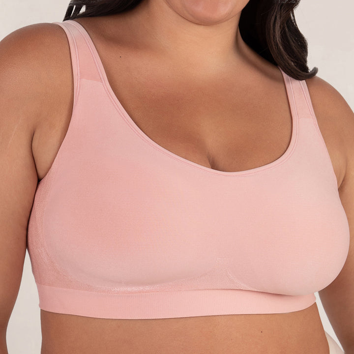 Everyday Comfort Straps Wireless Shaping Bra - Rose Tan