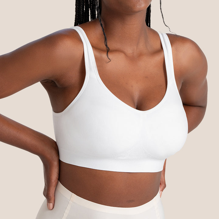 Everyday Comfort Straps Wireless Shaping Bra - White